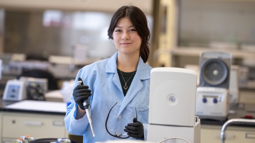 Young researcher in the laboratory